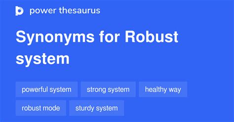 robust thesaurus|another word for robust system.